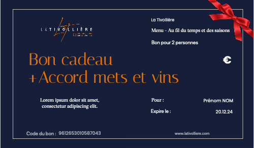 Menu – Au fil du temps et des saisons – Pour 2 personnes + Accord mets & vins